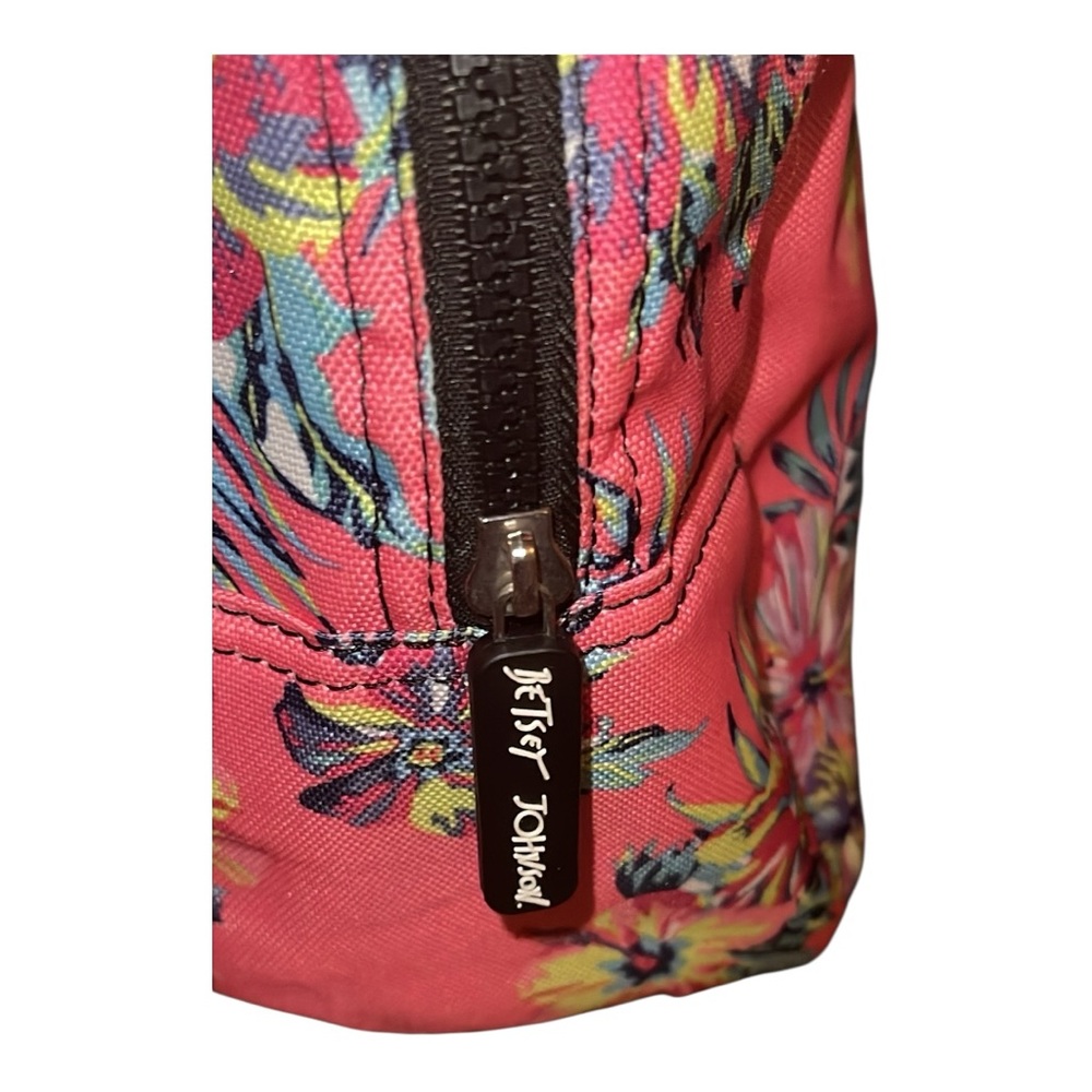Betsey Johnson Floral Insulated Lunch Bag Coral Tropical Print Tote - Picture 8 of 9